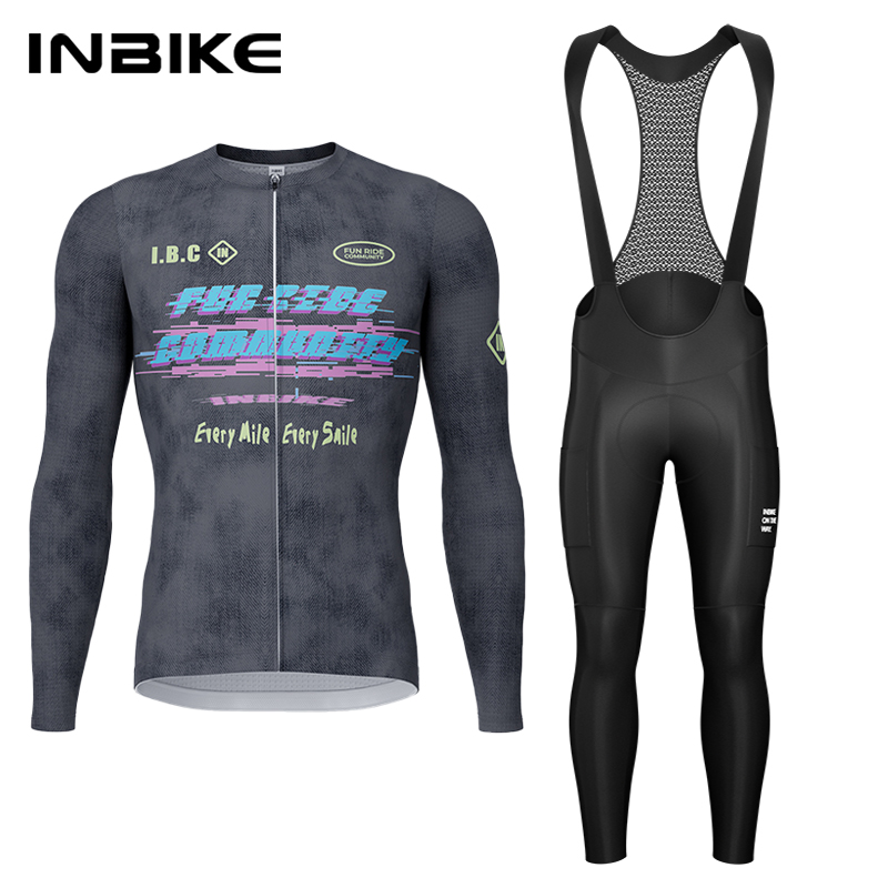 Cycling Gear Jersey - INBIKE весенне-осенний велосипедный комплект, велосипедный трикотаж,