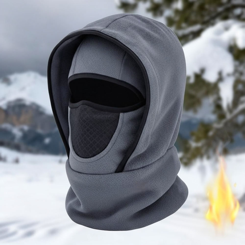 Cycling Gear And Equipment - Зимняя термошапка-балаклава с флисовой подкладкой, ветрозащитная,